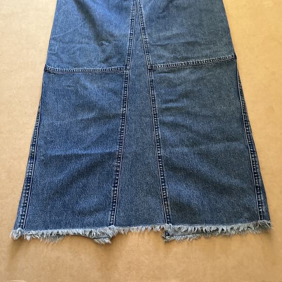 VTG Ralph Lauren Jeans Co Denim Pencil Midi Maxi Skirt 8 Hong Kong Cotton - Picture 7 of 9